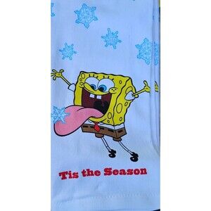 SpongeBob SquarePants 2 Pack Hand Kitchen Towels Christmas Tis The Season NEW